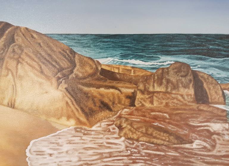 Original Figurative Seascape Painting by Mario Galarza Bejarano