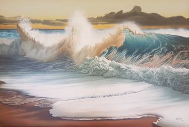 Original Figurative Seascape Paintings by Mario Galarza Bejarano