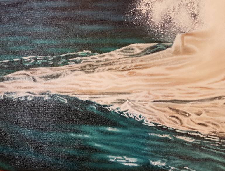 Original Figurative Seascape Painting by Mario Galarza Bejarano