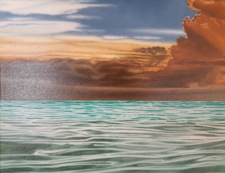 Original Figurative Seascape Painting by Mario Galarza Bejarano