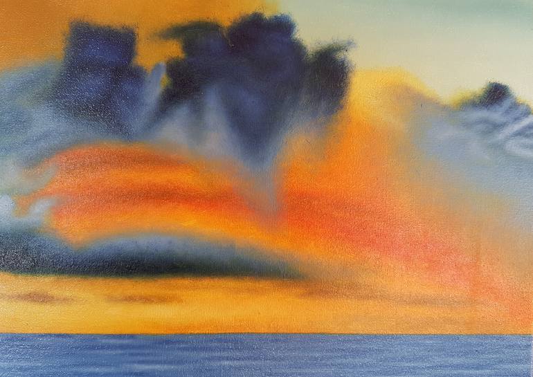 Original Contemporary Seascape Painting by Mario Galarza Bejarano
