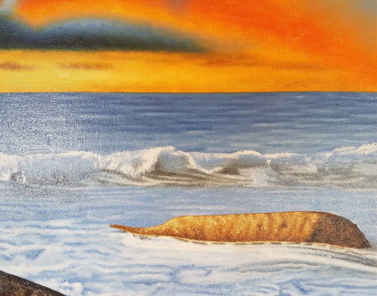 Original Contemporary Seascape Painting by Mario Galarza Bejarano