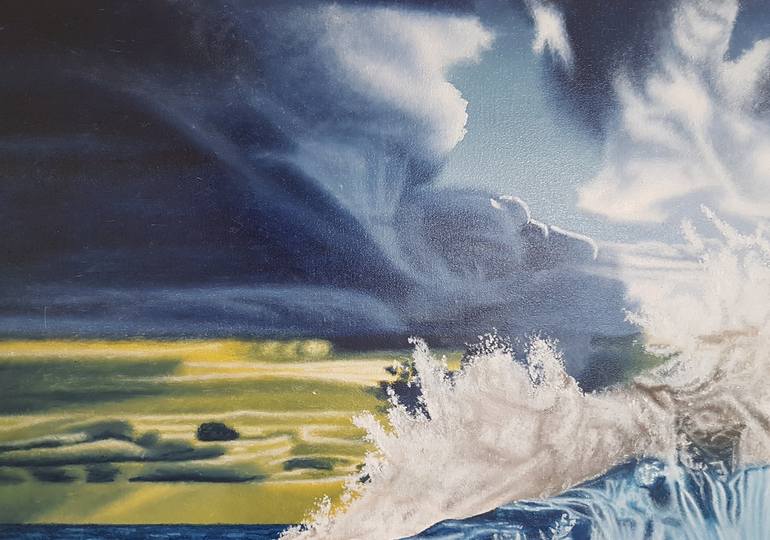 Original Figurative Seascape Painting by Mario Galarza Bejarano