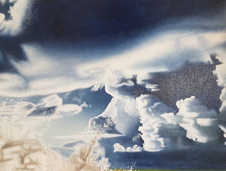 Original Figurative Seascape Painting by Mario Galarza Bejarano