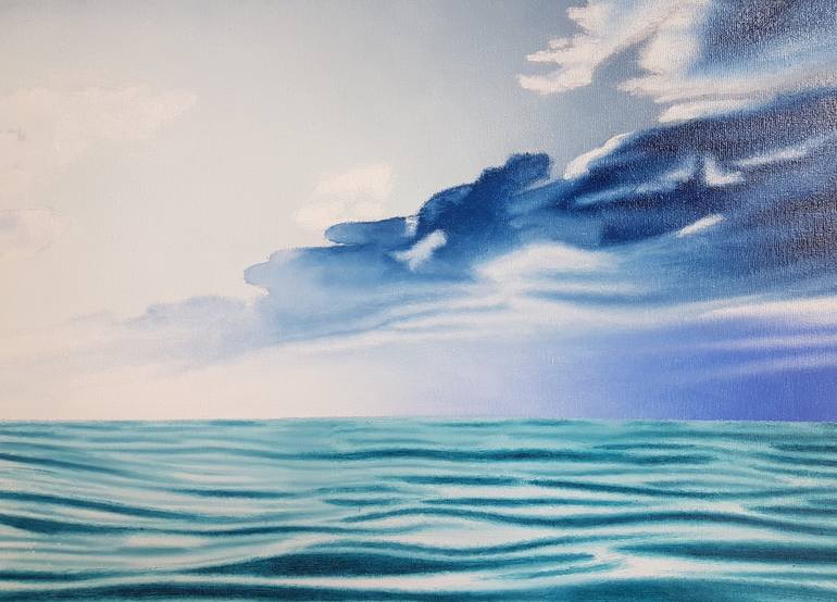 Original Figurative Seascape Painting by Mario Galarza Bejarano