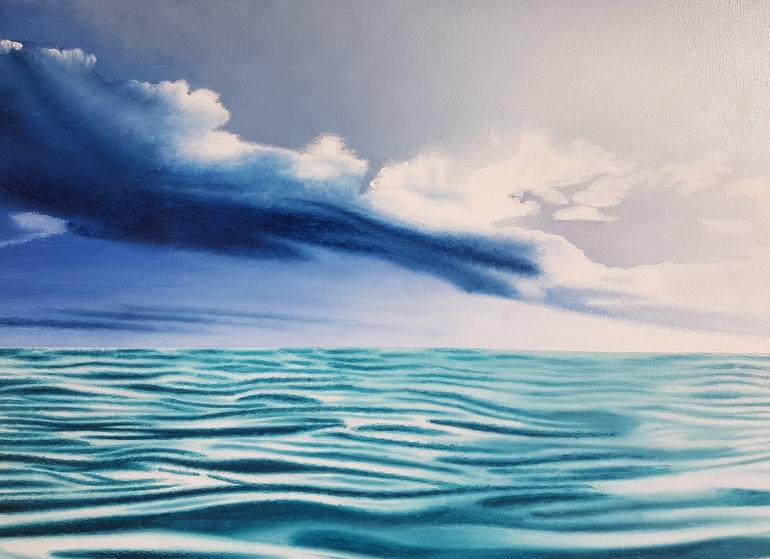 Original Figurative Seascape Painting by Mario Galarza Bejarano