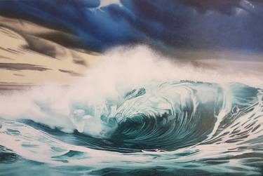 Original Figurative Seascape Paintings by Mario Galarza Bejarano