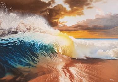 Print of Figurative Seascape Paintings by Mario Galarza Bejarano