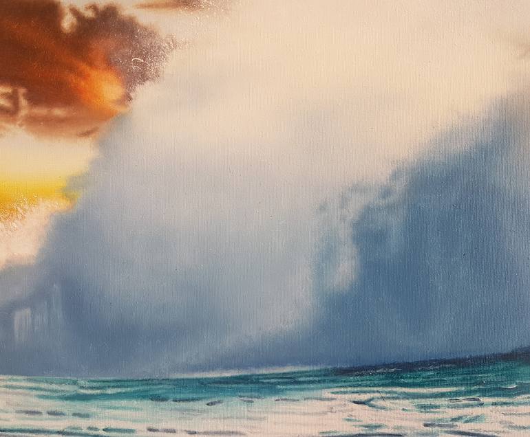 Original Figurative Seascape Painting by Mario Galarza Bejarano