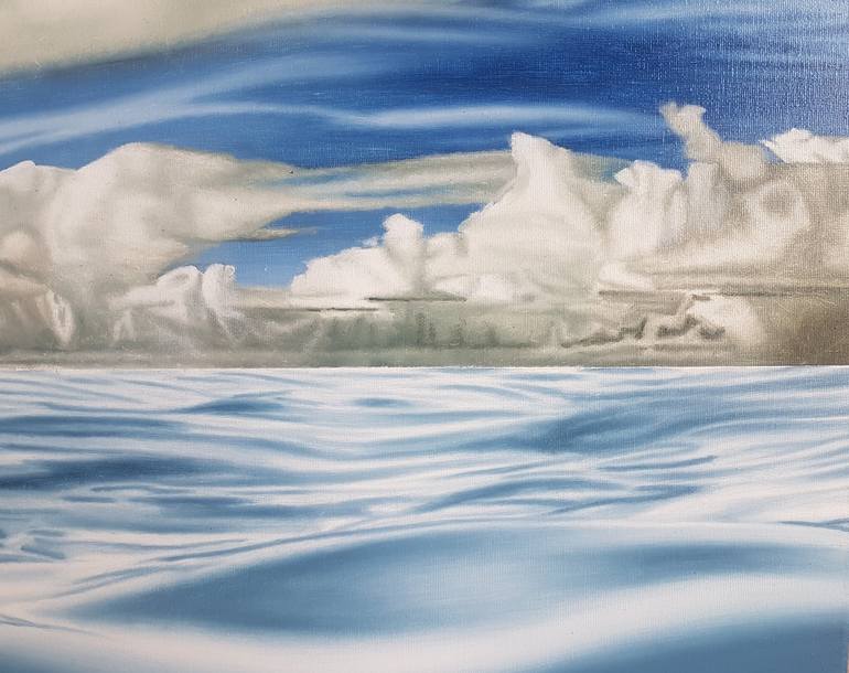 Original Contemporary Seascape Painting by Mario Galarza Bejarano