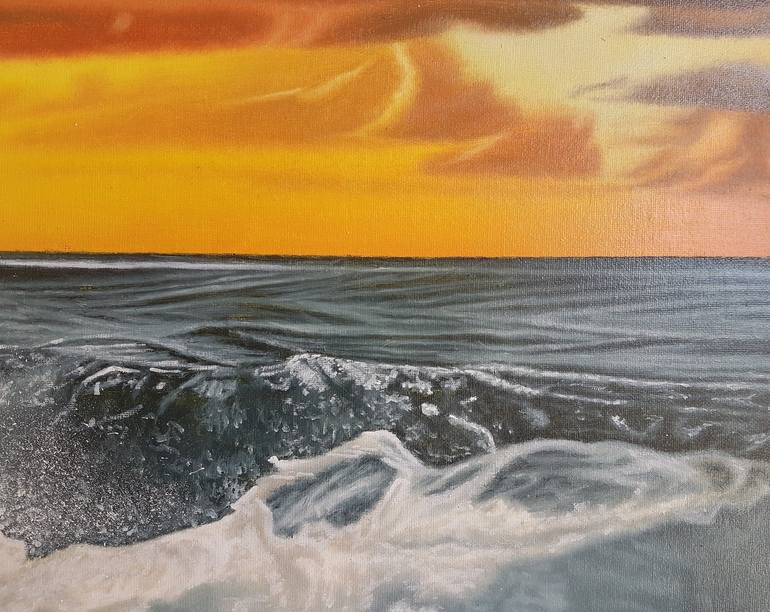 Original Seascape Painting by Mario Galarza Bejarano