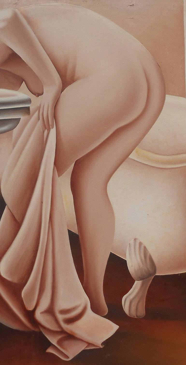 Original Figurative Nude Painting by Mario Galarza Bejarano