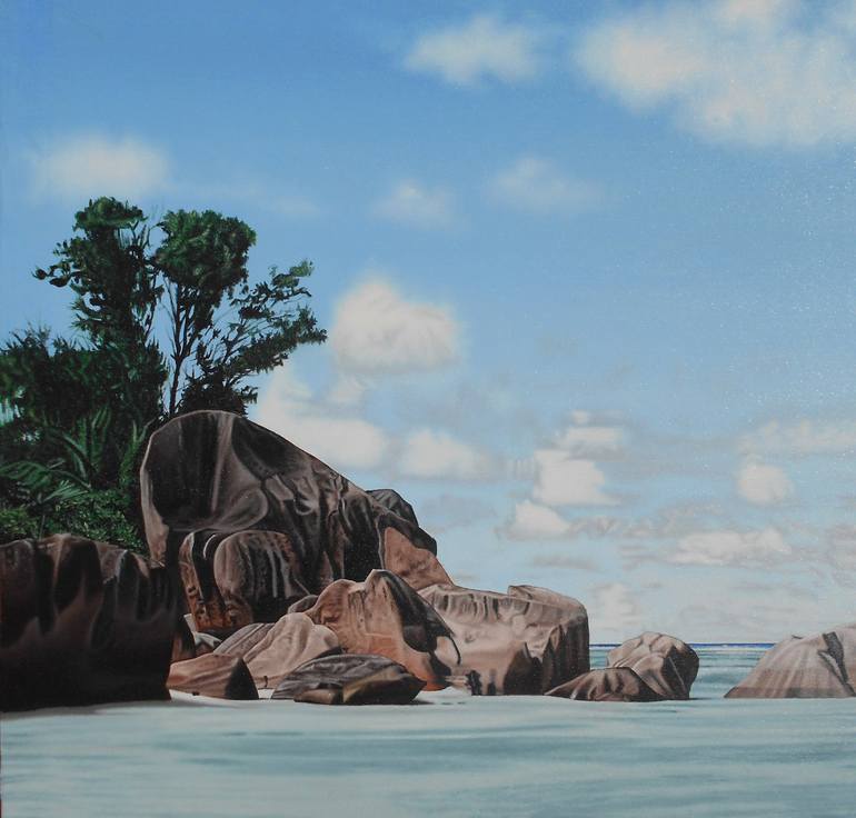 Original Photorealism Seascape Painting by Mario Galarza Bejarano