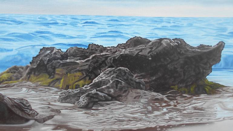 Original Figurative Seascape Painting by Mario Galarza Bejarano