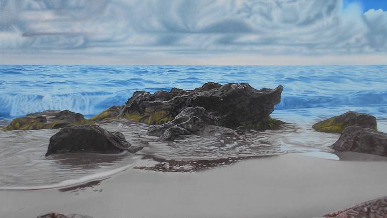 Original Figurative Seascape Painting by Mario Galarza Bejarano
