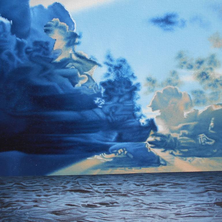 Original Figurative Seascape Painting by Mario Galarza Bejarano