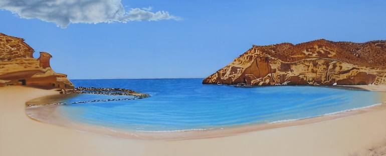 Original Photorealism Seascape Painting by Mario Galarza Bejarano