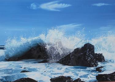 Original Photorealism Seascape Paintings by Mario Galarza Bejarano