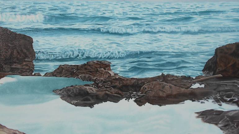 Original Photorealism Seascape Painting by Mario Galarza Bejarano