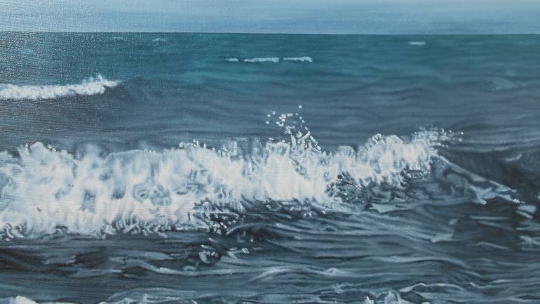 Original Photorealism Seascape Painting by Mario Galarza Bejarano