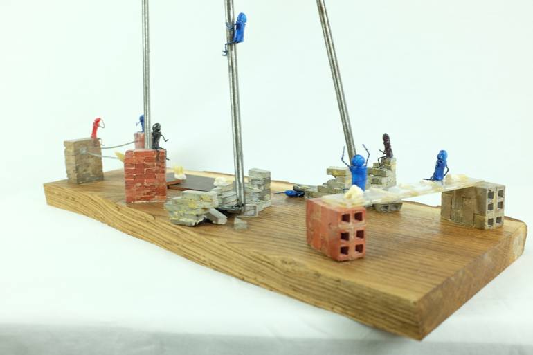 Original Figurative People Sculpture by Nikos Mantziaris