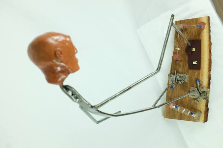Original Figurative People Sculpture by Nikos Mantziaris