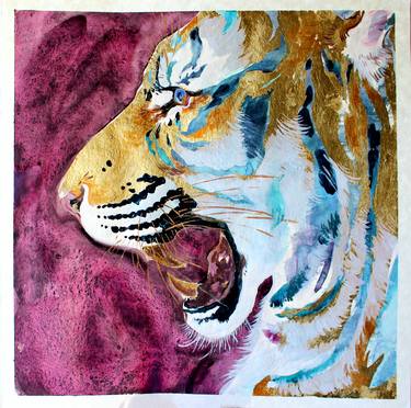 Original Contemporary Animal Painting by Anca Andreea Cobzaru