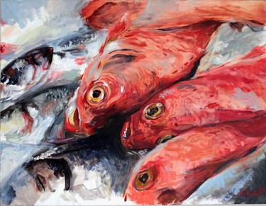 Original Fine Art Fish Paintings by Anca Andreea Cobzaru