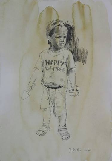 Original Children Drawing by Slava Shults