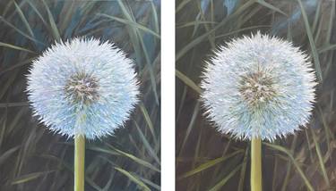Mr and Mrs Dandelion Diptych thumb