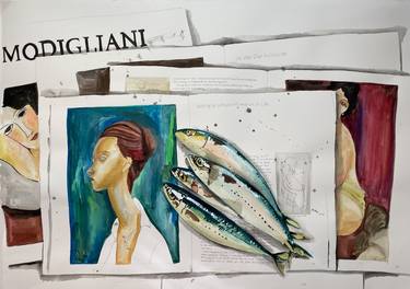 Original Figurative Still Life Drawings by Silvia Rubboli Golf