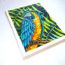 Blue Macaw is an original batik artwork in a Tropical Birds series. It's painted with the silk dye and wax on silk and mounted on canvas. UV protected and signed by artist.