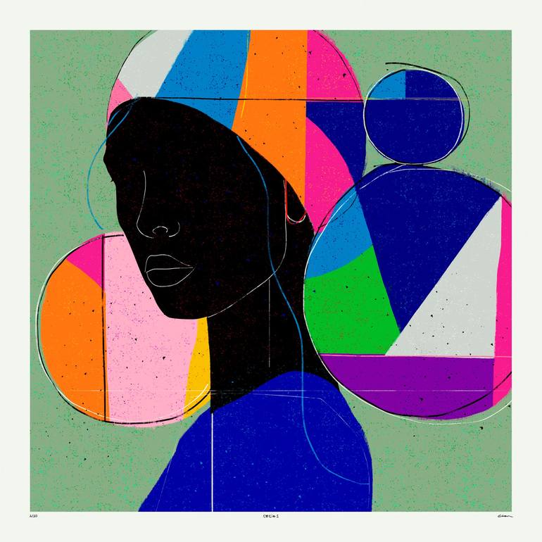 Original Abstract Women Digital by Luciano Cian