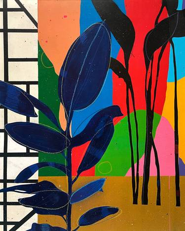 Original Abstract Botanic Paintings by Luciano Cian