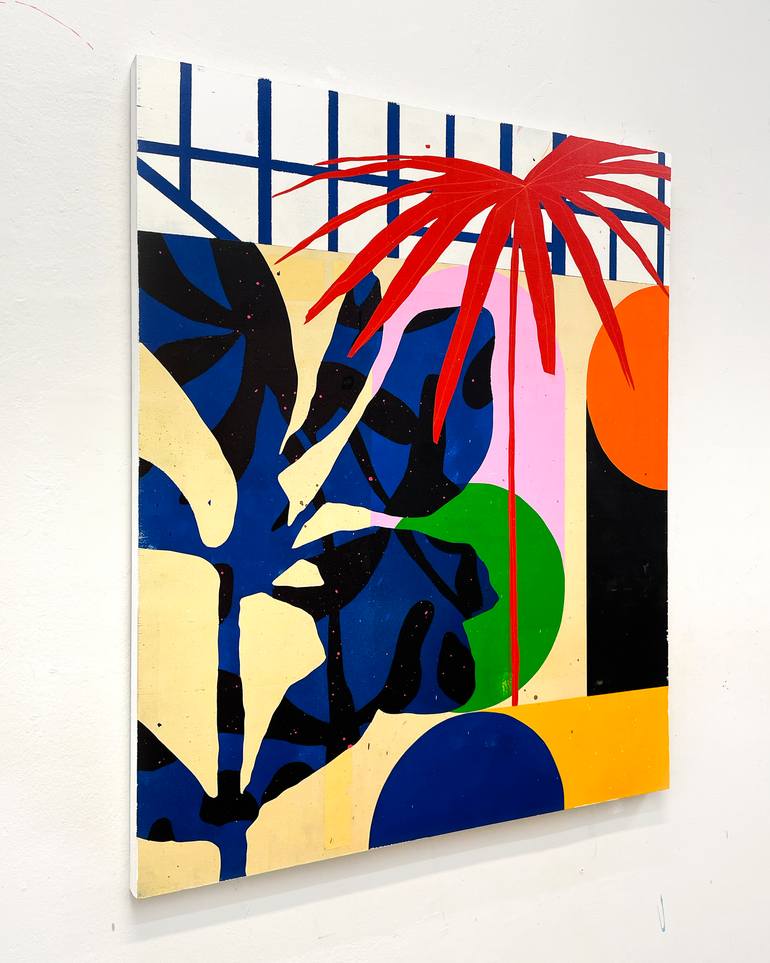 Original Abstract Botanic Painting by Luciano Cian
