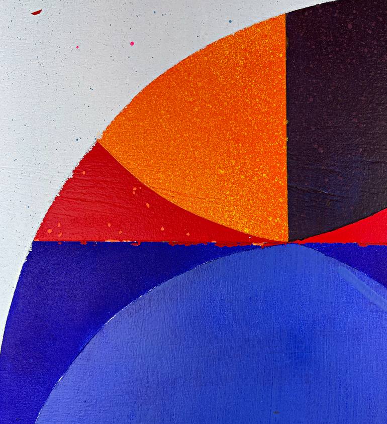 Original Bauhaus Geometric Painting by Luciano Cian