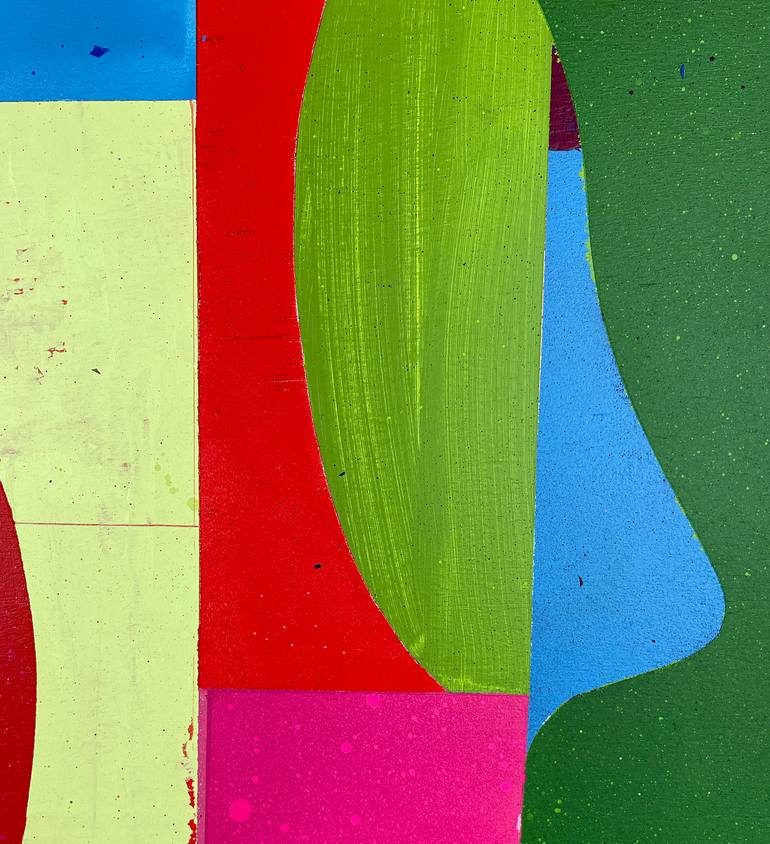 Original Abstract Geometric Painting by Luciano Cian