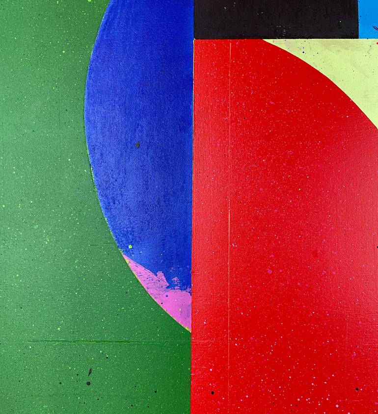 Original Abstract Geometric Painting by Luciano Cian
