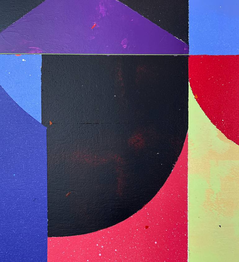 Original Abstract Geometric Painting by Luciano Cian