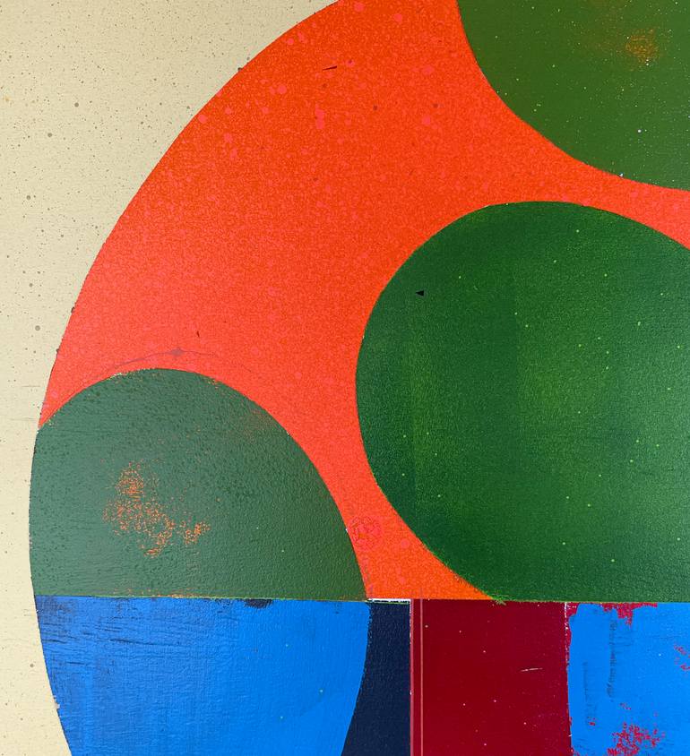 Original Abstract Geometric Painting by Luciano Cian