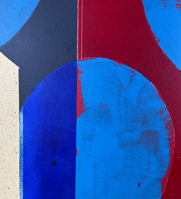 Original Abstract Geometric Painting by Luciano Cian