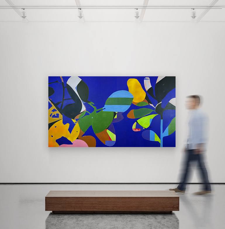 Original Abstract Botanic Painting by Luciano Cian
