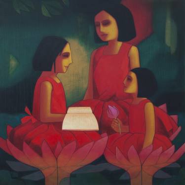 Original Figurative Women Paintings by Dipak Asole
