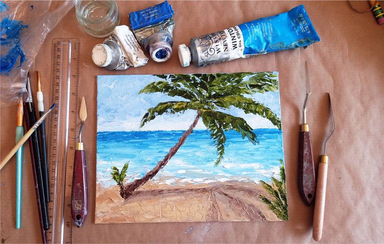 Original Contemporary Seascape Painting by Irene Art Gallery