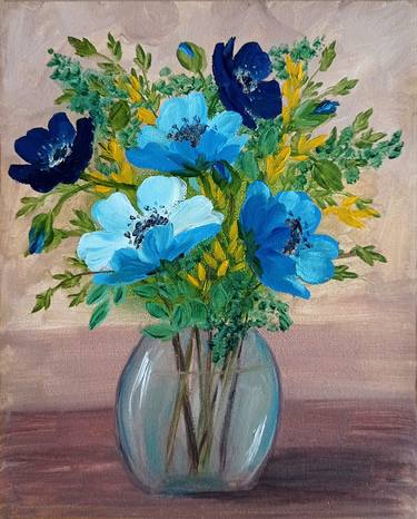 Print of Fine Art Floral Paintings by Irene ArtGallery