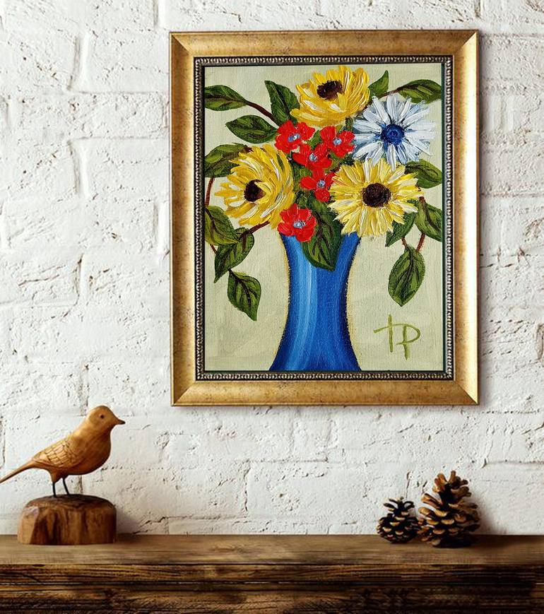 Original Expressionism Floral Painting by Irene ArtGallery