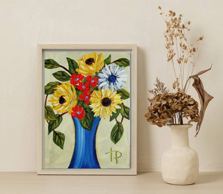 Original Expressionism Floral Painting by Irene ArtGallery
