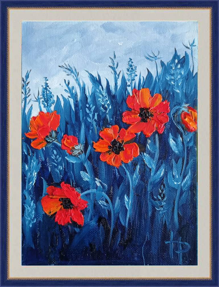 Original Impressionism Floral Painting by Irene ArtGallery