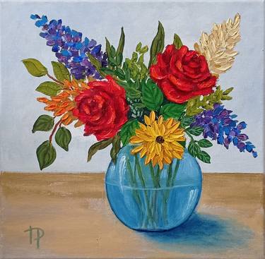 Print of Fine Art Floral Paintings by Irene ArtGallery