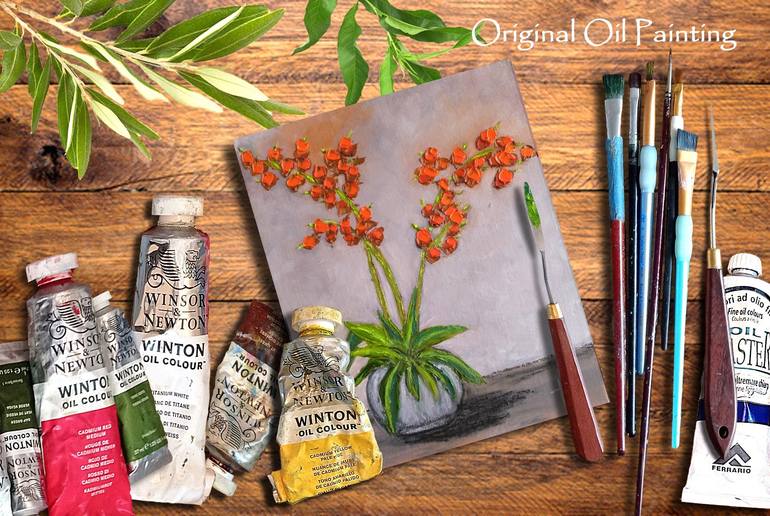 Original Other Floral Painting by Irene Art Gallery
